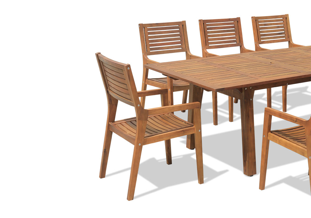 SET-GOTLAND AUTOMATIC TABLE 190/250 x 100 x 76cm + GOTLAND DINING ARMCHAIR