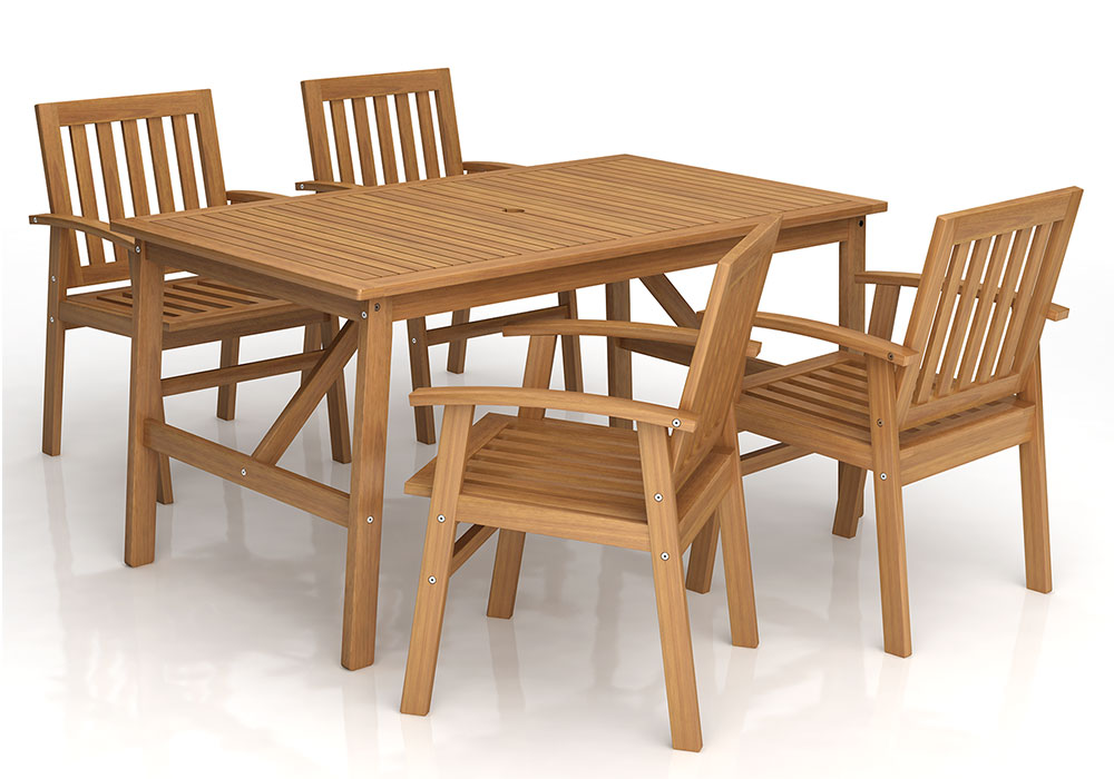 TAHITI DINING TABLE 1525 x 865 x 762mm