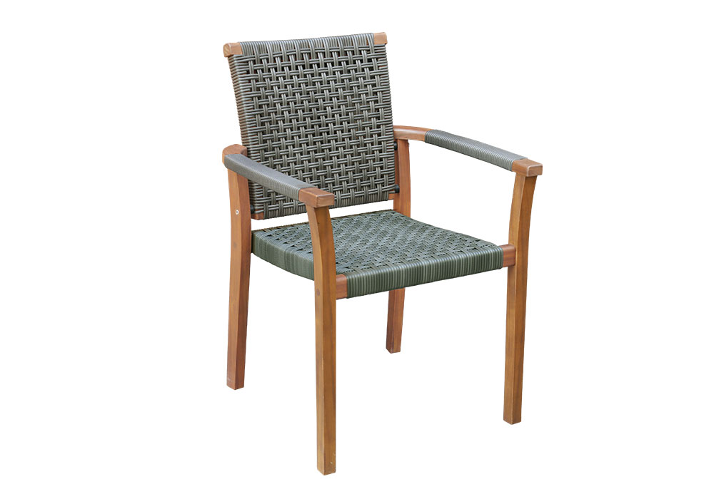 WINDSOR STACKING ARMCHAIR - WICKER